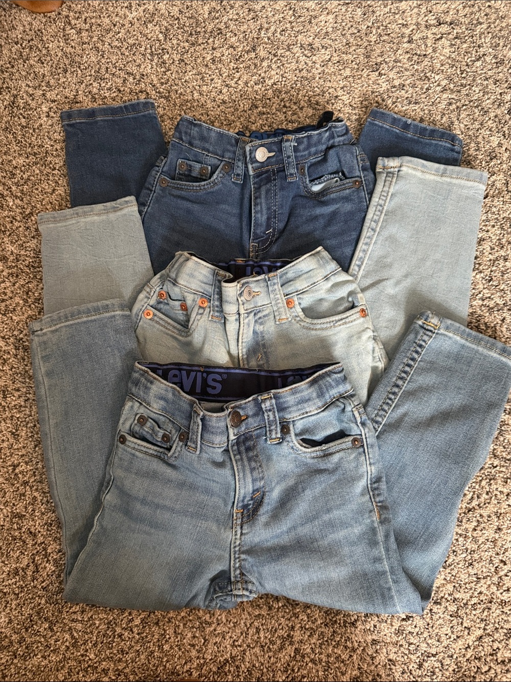 Levi's Kids Dual Light Blue Denim Jeans 3 Pair